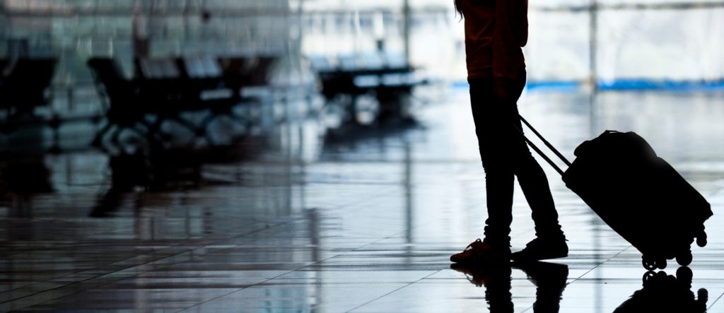 A person is waiting Airport Transportation service