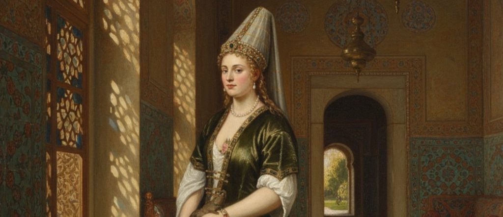 An influential portrait of Hürrem Sultan, the legendary Haseki Sultan and wife of Suleiman the Magnificent, capturing the intelligence and power that redefined the role of women in the Ottoman court.