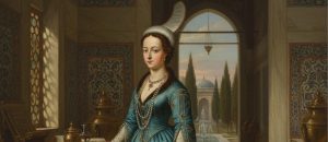 A commanding portrait of Kösem Sultan, one of the most powerful women in Ottoman history, who ruled the empire as a regent, embodying the immense authority of the 'Sultanate of Women'.